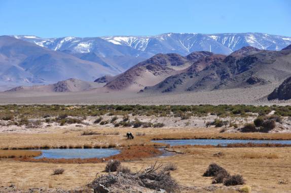 Bela paisagem na estrada para o Paso de San Francisco, entre Argentina e Chile